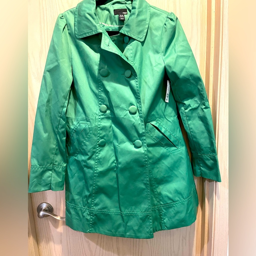 Green, size 10, H & M cotton peacoat